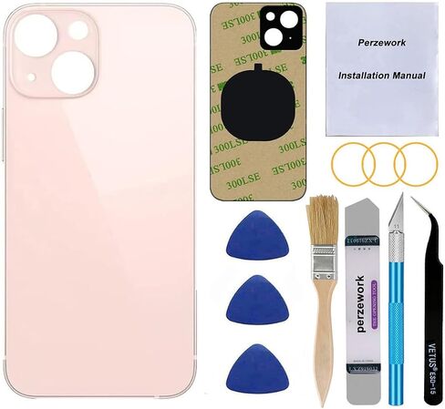 OEM Rear Back Glass Replacement for iPhone 13 mini 5.4-inches (Midnight/Black) with Reparing Toolkit in Kuwait
