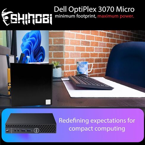 Dell 3070 OptiPlex Mini PC | Intel Core i5-9500T | 8GB RAM | 256GB NVMe | Built in AX210 Wi-Fi BT | Windows 11 Pro | Mini Desktop Computer (Renewed) in Saudi Arabia