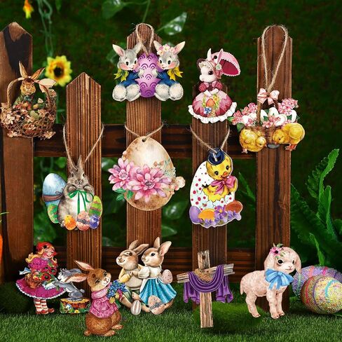36 Pcs Mothers Day Wooden Ornament Gnome Floral Flower Best Mom Love Mom Sign Heart Wooden Tree Ornaments Embellishment Banner for Happy Mother's Day Mother's Birthday Party Decorations Supplies in Saudi Arabia