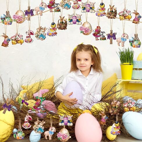 36 Pcs Mothers Day Wooden Ornament Gnome Floral Flower Best Mom Love Mom Sign Heart Wooden Tree Ornaments Embellishment Banner for Happy Mother's Day Mother's Birthday Party Decorations Supplies in Saudi Arabia