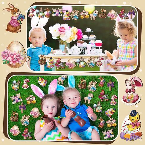 36 Pcs Mothers Day Wooden Ornament Gnome Floral Flower Best Mom Love Mom Sign Heart Wooden Tree Ornaments Embellishment Banner for Happy Mother's Day Mother's Birthday Party Decorations Supplies in Saudi Arabia