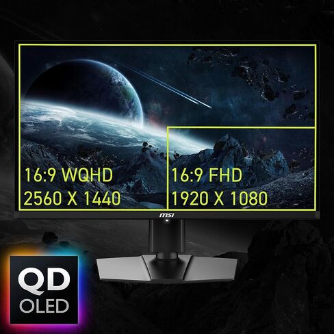 MSI MAG 271QP QD-OLED X28 27 بوصة 2560 × 1440 (QHD) شاشة ألعاب ، 280 هرتز ، المزامنة التكيفية ، جاهزة HDR ، HDMI ، منفذ VGA ، VESA قابل للترك in Kuwait