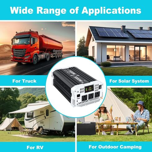 3000 watt Pure sine Wave Inverter, 12V DC to 110V AC Power Inverter, Used for Solar Emergency Power Supply in RV Homes, with 3 AC Output sockets, USB Port, Type-C Port, Remote Control with LCD Screen in Saudi Arabia