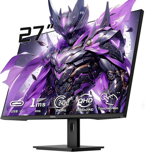 27 بوصة شاشة اللمس شاشة 2K 240Hz QHD 2560X1440 IPS شاشة الكمبيوتر ، HDMI & type C & USB & Displayports ، عرض متعدد اللمسات من 10 نقاط لعمليات الأعمال والألعاب ، بدون إطار ، 240 هرتز ، فيسا in Kuwait
