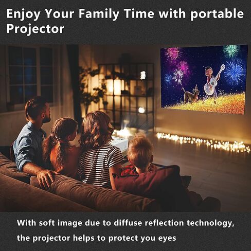 4K Projector 15000 Lumens Portable Video Projector ، 200 "شاشة Full HD 1080p Mini Movie Projector ، متوافق مع HDMI USB Smarthes Stick Stick Stick for Outdoor/Home Profection in Saudi Arabia