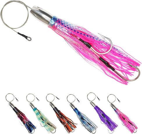 VIKETECH 12’’ 15oz Stainless Deep Sea Fishing Trolling Lure for Marlin Tuna Mahi Mahi Wahoo Sailfish Dolphin Saltwater Offshore Big Game Trolling Lures Included Mesh Bag in Saudi Arabia