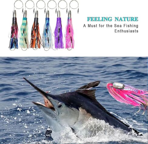 VIKETECH 12’’ 15oz Stainless Deep Sea Fishing Trolling Lure for Marlin Tuna Mahi Mahi Wahoo Sailfish Dolphin Saltwater Offshore Big Game Trolling Lures Included Mesh Bag in Saudi Arabia