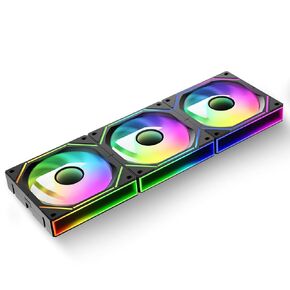 Gamma F12 Uni 120mm PC Fans ، مروحة تبريد حالة الكمبيوتر Daisy-Chain ، مرآة Infinity Gen الجديدة ، تأثيرات ضوء Argb المتدفق ، PWM منخفضة الضوضاء ، حتى 1800 دورة في الدقيقة 9-Blade (BK ، 3pcs) in Kuwait