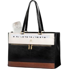 LOVEVOOK Laptop Bag for Women,15.6 Inch Vintage Work Tote Bags for Women,Leather Teacher Bag,Large Handbag Computer Briefcase in Kuwait