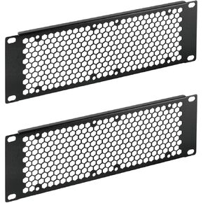 Tecmojo 2 Pack Vented 2U Blank Rack Mount Panel, Steel Patch Panel Filler for 10" Server Rack, Network Cabinet, Data Center, Home Labs, Black in Kuwait