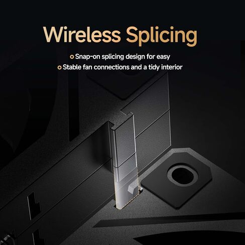 Gamma F12 Uni 120mm PC Fans ، مروحة تبريد حالة الكمبيوتر Daisy-Chain ، مرآة Infinity Gen الجديدة ، تأثيرات ضوء Argb المتدفق ، PWM منخفضة الضوضاء ، حتى 1800 دورة في الدقيقة 9-Blade (BK ، 3pcs) in Kuwait