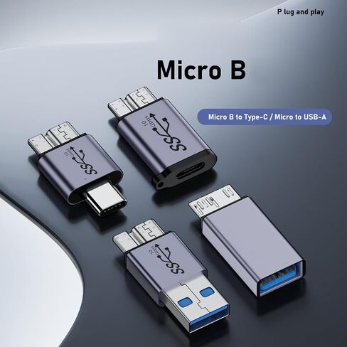 USB Type C Female to MicroB Male Adapter Type C USB Male to MicroB Adapter Connector for Hard Disk Phone in Saudi Arabia