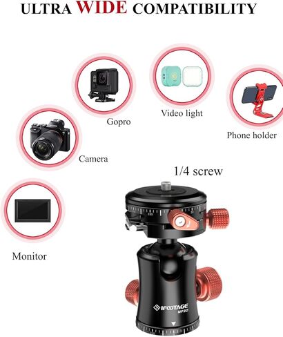 IFOOTAGE RB-A400 Round Base Monopod with Panoramic Ball Head Komodo MP30 in Saudi Arabia