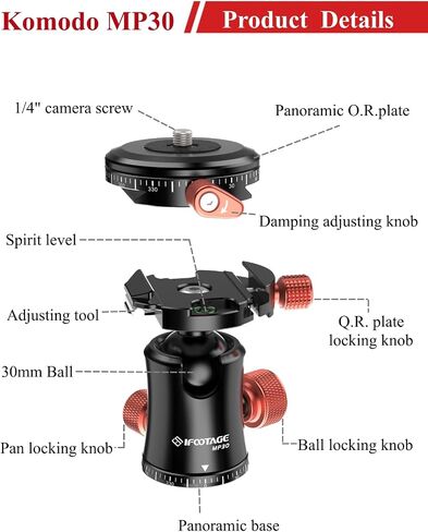 IFOOTAGE RB-A400 Round Base Monopod with Panoramic Ball Head Komodo MP30 in Saudi Arabia