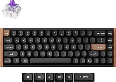 Keychron K6 HE 65% Wireless Mechanical Keyboard, 2.4GHz & Bluetooth, Gateron Double-Rail Magnetic Switch, Shine-Through PBT Keycaps, Aluminum Frame, Compatible with Windows/Mac – Black in Saudi Arabia