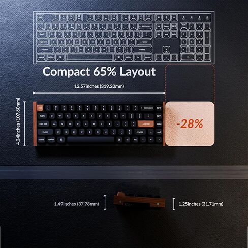 Keychron K6 HE 65% Wireless Mechanical Keyboard, 2.4GHz & Bluetooth, Gateron Double-Rail Magnetic Switch, Shine-Through PBT Keycaps, Aluminum Frame, Compatible with Windows/Mac – Black in Saudi Arabia
