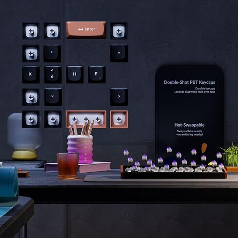 Keychron K6 HE 65% Wireless Mechanical Keyboard, 2.4GHz & Bluetooth, Gateron Double-Rail Magnetic Switch, Shine-Through PBT Keycaps, Aluminum Frame, Compatible with Windows/Mac – Black in Saudi Arabia