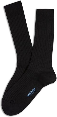 Marcoliani Milano Mens Over The Calf Ribbed Extrafine Merino Dress Socks in Kuwait