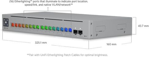 Ubiquiti Pro Max 16-port 2.5g / 1g مفتاح شبكة USW-Pro-Max-16 in Saudi Arabia