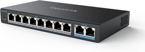 Reolink PoE Switch with 8 Ports, 120W for All Ports, Ideal for Reolink NVR and PoE Cameras, Bundle with A Wireless Mouse with USB Nano Receiver, Works 8-Channel/16Channel NVR in Saudi Arabia