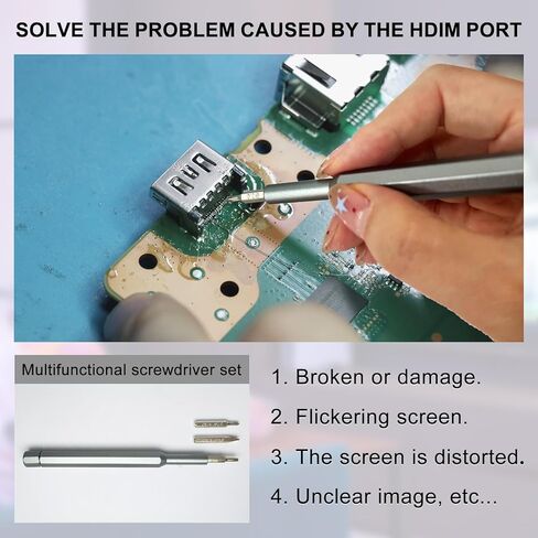 HLRAO 4 Pack Replacement HDMI Port for Sony Playstation 5 PS5 Display Socket Interface Jack Connector ,PS5 HDMI Port Replacement with Repair Tool Kit for PS5 Console in Kuwait