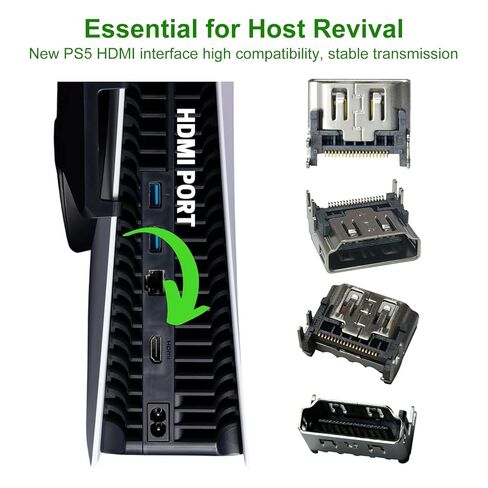 HLRAO 4 Pack Replacement HDMI Port for Sony Playstation 5 PS5 Display Socket Interface Jack Connector ,PS5 HDMI Port Replacement with Repair Tool Kit for PS5 Console in Kuwait