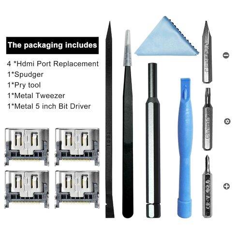 HLRAO 4 Pack Replacement HDMI Port for Sony Playstation 5 PS5 Display Socket Interface Jack Connector ,PS5 HDMI Port Replacement with Repair Tool Kit for PS5 Console in Kuwait