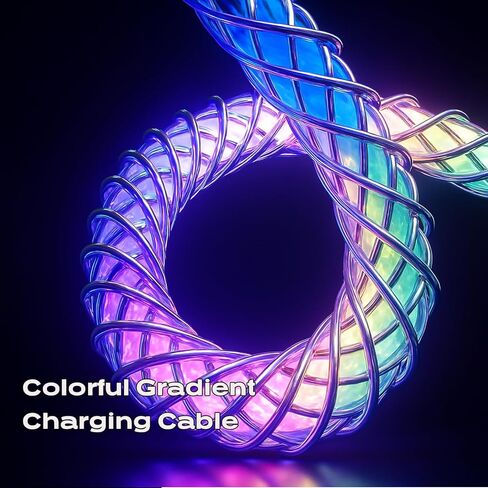 Light up iPhone Charger Cord, Color Changing LED Lightning Cables | Apple MFi Certified | USB Fast Charging Cord for Apple iPhone 13 12 11 Pro Max XR XS X/iPad iPod Touch More (Multicolored, 3FT) in Kuwait