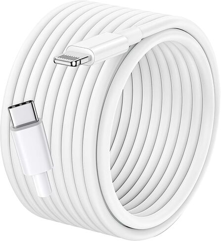 MALPHITE Compatible with USB C to Lightning Cable 20FT 2 Pack 27W Max Fast Charging MFi Certified iPhone Fast Charger Compatible with iPad/iPhone 14/13/12/11/8/7/6 Plus/Pro/Max/Xr/Xs and More in Saudi Arabia