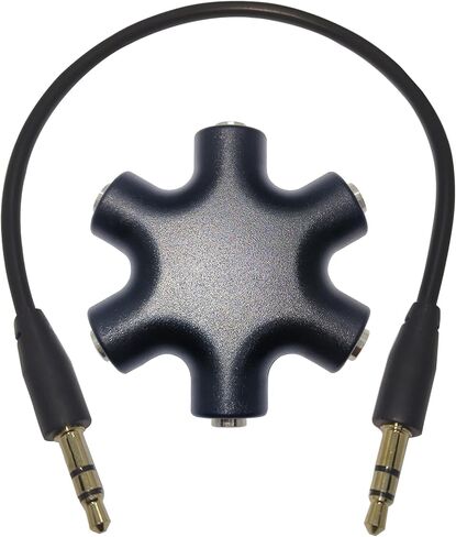 5-Jack Audio سماعة رأس الخائن 5 طريقة للأجهزة 3.5 مم محول فاصل الأذن 5 منافذ محول موصل أنثى (5 حزم) in Kuwait