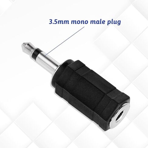 3.5mm Mono to Stereo Adapters, 5 Pack 1/8" Mono Male Plug to 1/8" TRS Stereo Female Jack for Headphone Radio in Saudi Arabia