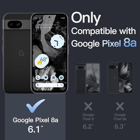 JETech Case for Google Pixel 7a 6.1-Inch 2023, Non-Yellowing Shockproof Bumper Protective Phone Cover, Anti-Scratch Hard PC Back (Clear) in Saudi Arabia