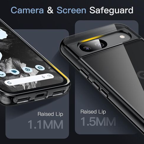 JETech Case for Google Pixel 7a 6.1-Inch 2023, Non-Yellowing Shockproof Bumper Protective Phone Cover, Anti-Scratch Hard PC Back (Clear) in Saudi Arabia