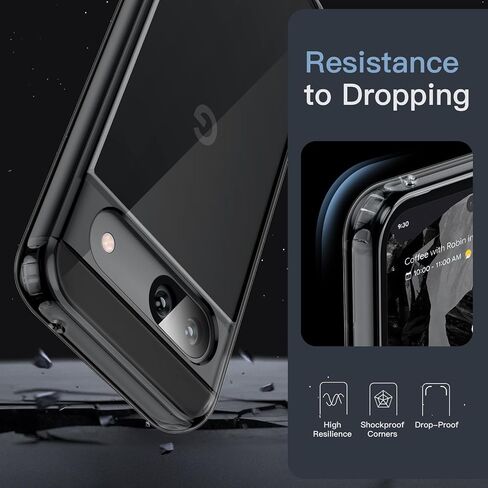 JETech Case for Google Pixel 7a 6.1-Inch 2023, Non-Yellowing Shockproof Bumper Protective Phone Cover, Anti-Scratch Hard PC Back (Clear) in Saudi Arabia