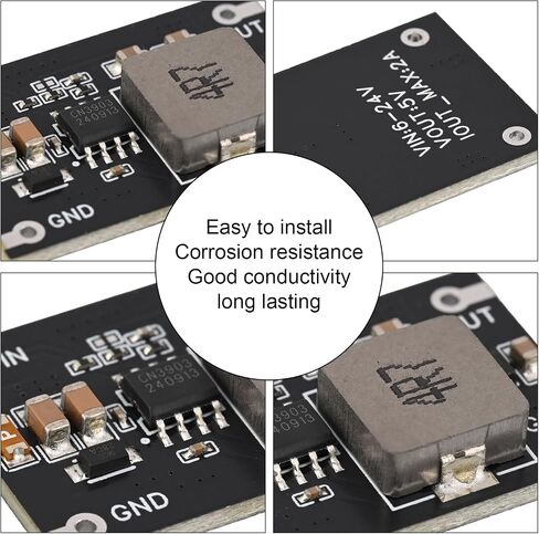 6pcs Mini Buck Converter, DC to DC Circuit Board Input 6-24V to 5V 2A 10W Output Adjustable Voltage Regulator Reducer Electronic Step-Down High Efficiency Power Supply Board Module in Saudi Arabia