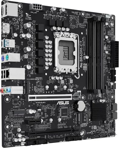 ASUS PRO B860M-CT-CSM Intel® B860 (LGA 1851) mATX Motherboard, PCIe 5.0, DDR5, 2X M.2, Intel® 1G LAN, 2X DP, HDMI, USB Type-C®, TPM IC onboard with Enhanced Security, Reliability and Manageability in Saudi Arabia
