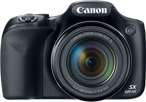Canon PowerShot SX520 16Digital Camera مع تصغير صورة بصري 42x مع LCD 3 بوصة (أسود) in Kuwait