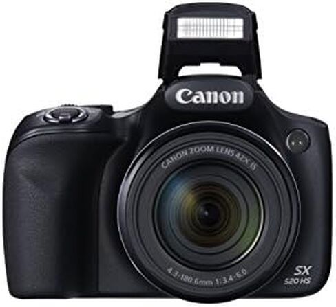 Canon PowerShot SX520 16Digital Camera مع تصغير صورة بصري 42x مع LCD 3 بوصة (أسود) in Kuwait