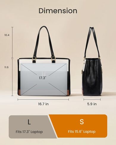 LoveVook Laptop Bag for Women ، 15.6 بوصة خمر حقائب العمل للنساء ، حقيبة مدرس جلدية ، حقيبة كمبيوتر كبيرة حقيبة يد حقيبة يد كبيرة in Saudi Arabia
