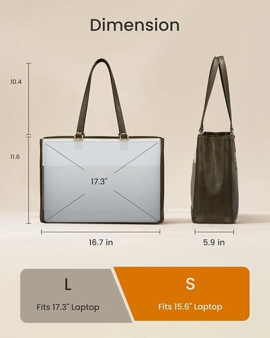 LOVEVOOK Laptop Bag for Women,15.6 Inch Vintage Work Tote Bags for Women,Leather Teacher Bag,Large Handbag Computer Briefcase in Kuwait