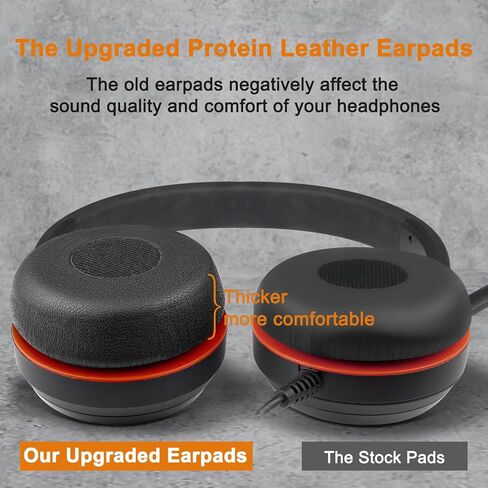 وسائد وسادات الأذن بديلة لـ Soulwit لـ Jabra Evolve 65/40/30/20 سماعات الأذن لـ Jabra Evolve 65uc 65ms/ 40uc 40ms/ 30us 30ii/ 20se 20uc 20ms. in Saudi Arabia