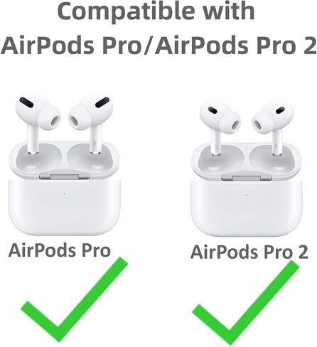 AirPods Pro & AirPods Pro 2 Replacement Ear Tips – Noise-Reducing Silicone Earbud Covers with Secure Fit & Portable Storage Plastic Bag (3 Pairs-White, Medium) in Kuwait