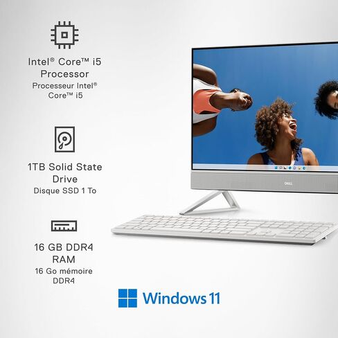 Dell Inspiron 27 بوصة كمبيوتر سطح المكتب ، شاشة تعمل باللمس 27 "FHD ، CORE 7 150U (حتى 5.4 جيجا هرتز) ، KB & Mouse اللاسلكي ، NVIDIA GEFORCE MX570A GDDR6 ، WI-FI 6E ، Windows 11 PRO (64GB RAM ، 2TB SSD) in Saudi Arabia