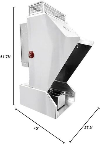 48.6" Ventless Hood System with Fire Suppression | Portable Commercial Cooking Equipment for Concessions, Food Courts, Old Buildings | Stainless Steel, Made in USA in Kuwait