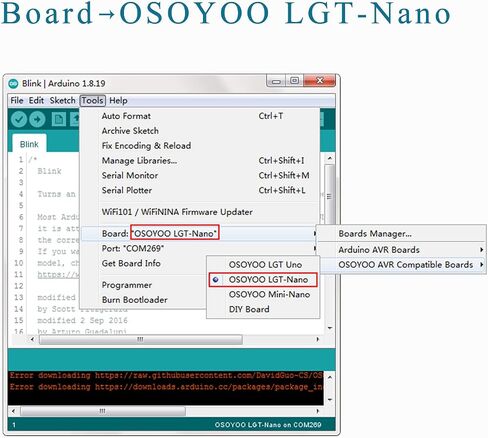 OSOYOO 3pcs LGT Nano for Arduino Nano Compatible with ATmega328p Chip Nano Board with USB-C Interface in Kuwait