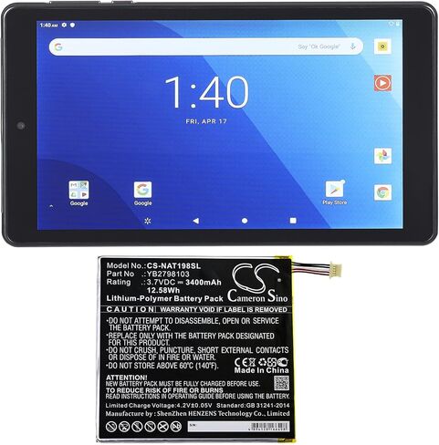 3400 مللي أمبير في الساعة/3.7 فولت بطارية بديلة لـ ONN YB2798103 ONA19TB002 ، الجهاز اللوحي 8 in Kuwait