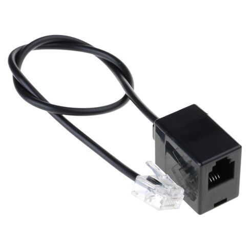 RJ45 إلى RJ11 موصل محول محول المحول ، Ethernet إلى موصل خط الهاتف RJ45 8P8C ذكر إلى RJ11 6P6C الحبل الإناث in Kuwait