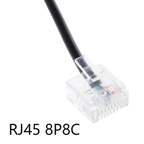 RJ45 إلى RJ11 موصل محول محول المحول ، Ethernet إلى موصل خط الهاتف RJ45 8P8C ذكر إلى RJ11 6P6C الحبل الإناث in Kuwait