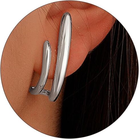 Claw Earrings for Women Gold Ear Cuff Earrings Minimalist Hoop Earrings Double Hoop Huggie Earrings for Piercing Gift for Her in Kuwait