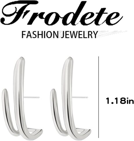 Claw Earrings for Women Gold Ear Cuff Earrings Minimalist Hoop Earrings Double Hoop Huggie Earrings for Piercing Gift for Her in Kuwait